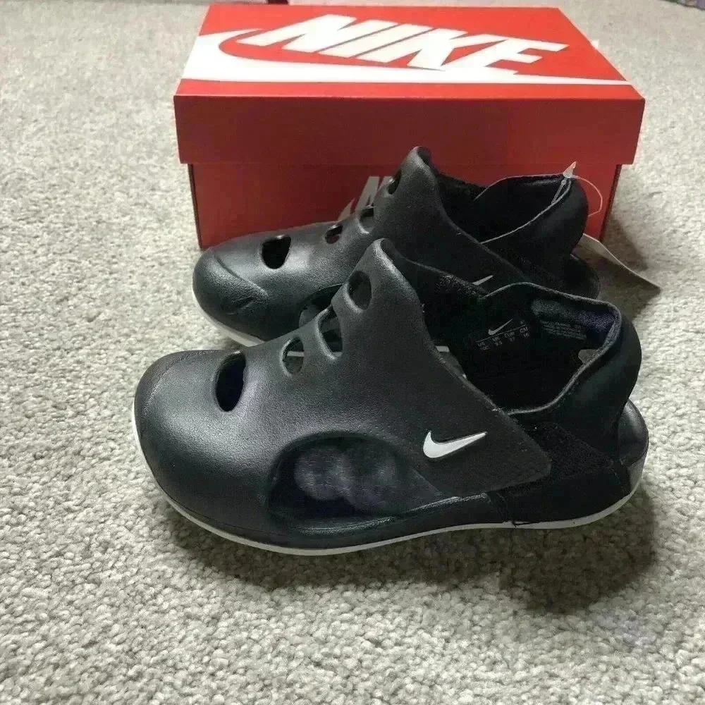Nike Sandals Water Shoes Black White Swoosh NEW